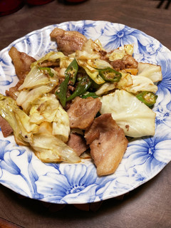 豚焼肉とキャベツオクラの炒め物-レシピのメイン写真
