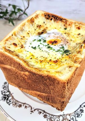 半熟たまごのチーズカレートースト-レシピのメイン写真