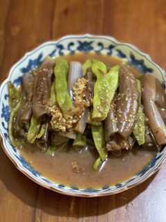 茄子とモロッコインゲンの炒め煮♪-レシピのメイン写真