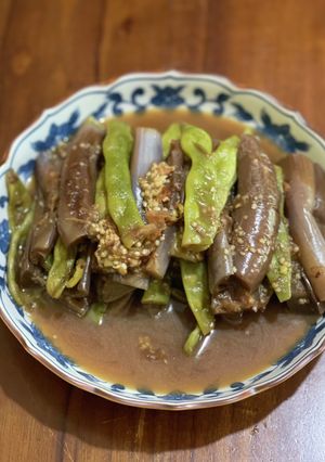 茄子とモロッコインゲンの炒め煮♪-レシピのメイン写真
