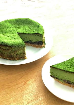 抹茶と小豆のチーズケーキ-レシピのメイン写真