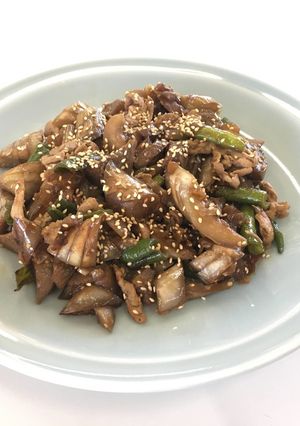 「うすむらさき」ナスと甘長唐辛子の炒め物-レシピのメイン写真