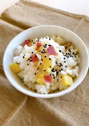 災害時でも簡単!さつまいもごはん-レシピのメイン写真