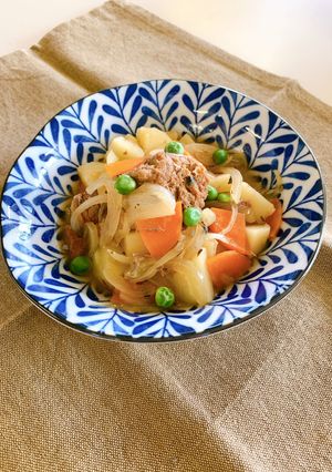 ポリ袋でさばとじゃがいもの味噌煮-レシピのメイン写真