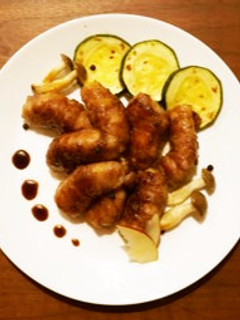 バルサミコソースの肉巻きりんご-レシピのメイン写真