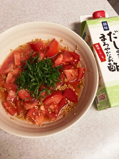 美味しすぎるトマトのだしまろ酢ごま和え♡-レシピのメイン写真