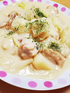 肉団子とホタテの豆乳クリーム煮-レシピのメイン写真