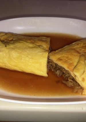 松屋の牛めしで玉子焼き　オム牛-レシピのメイン写真