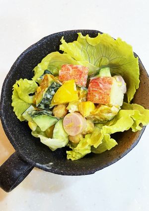 かぼちゃ入りチョップドサラダ♪-レシピのメイン写真