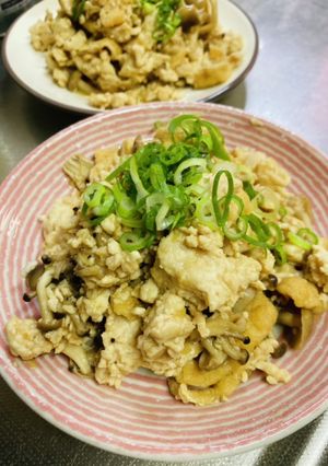 鶏ミンチとしめじの生姜炒め-レシピのメイン写真