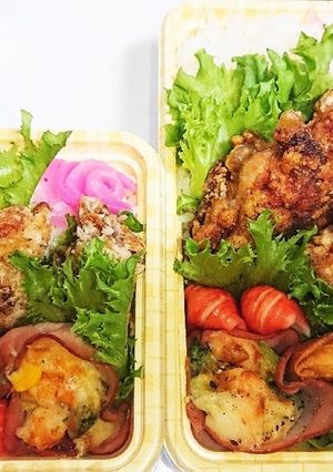 【夫婦弁当124】唐揚げとハムカップ-レシピのメイン写真