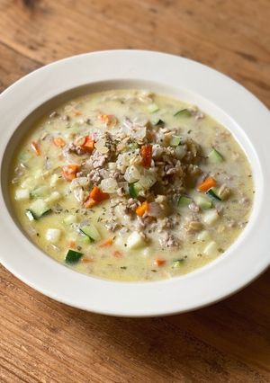 オートミールと野菜の豆乳クリームリゾット-レシピのメイン写真