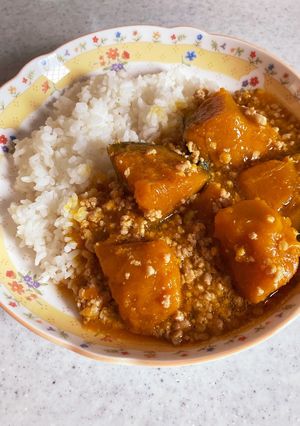 ご飯にかけたい♡かぼちゃのそぼろ煮♡-レシピのメイン写真