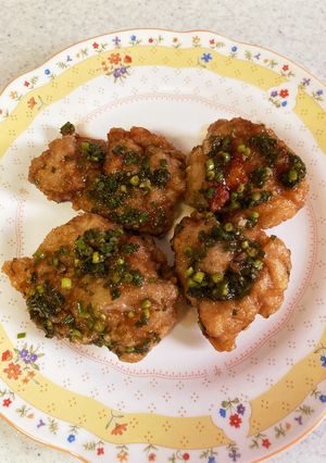 給食メニュー♡若鶏のから揚げ〜薬味ソース-レシピのメイン写真