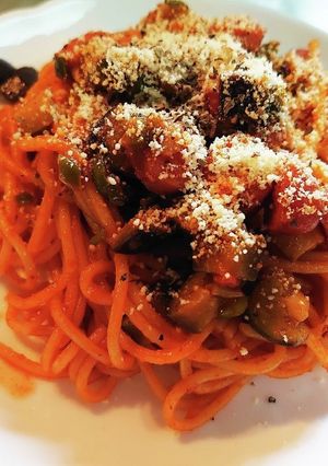 ガーリックトマトのアレンジパスタ-レシピのメイン写真