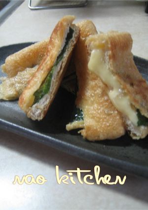 簡単✿お手軽♫油揚げのしそチーズサンド-レシピのメイン写真