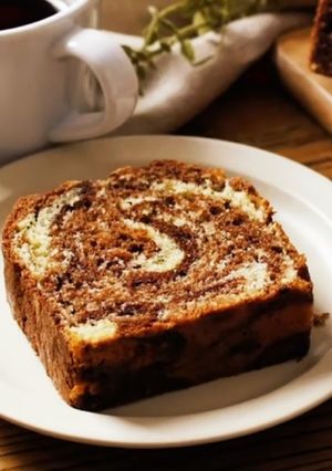 簡単 ふわふわマーブルパウンドケーキ♡-レシピのメイン写真
