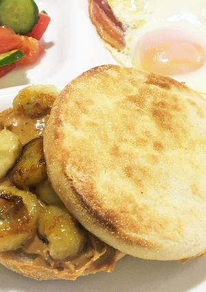 キャラメルバナナとピーナッツバターサンド-レシピのメイン写真