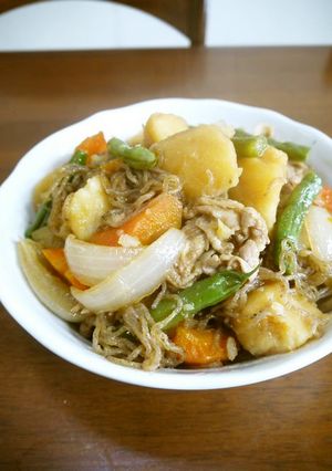 レンチン時短de簡単！肉じゃが♪-レシピのメイン写真