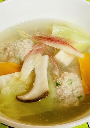 野菜と鶏団子の塩麹スープ-レシピのメイン写真