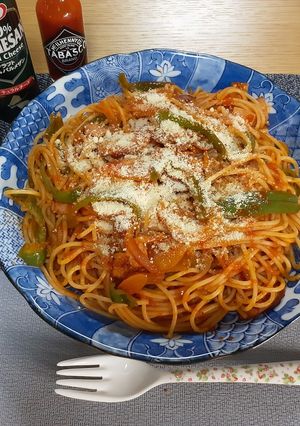 トマトジュースで作る甘くないナポリタン-レシピのメイン写真