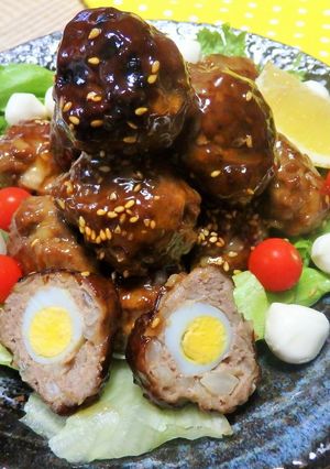 お月見　肉団子　-レシピのメイン写真