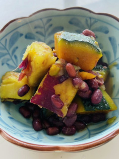 小豆とかぼちゃとさつまいもの旨煮おやつ?-レシピのメイン写真