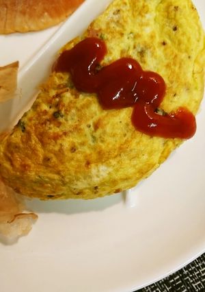 今日の残りものde－オムレツ-レシピのメイン写真