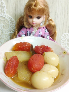リカちゃん♡トマト大根卵煮付けおでん風-レシピのメイン写真