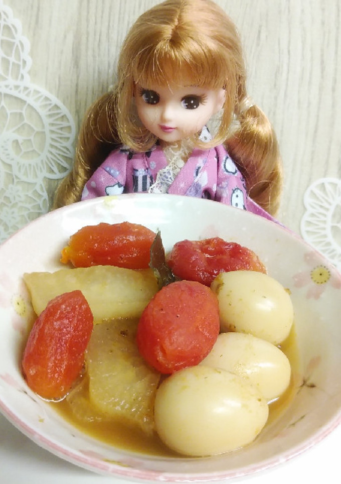 リカちゃん♡トマト大根卵煮付けおでん風-レシピのメイン写真