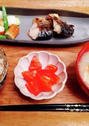 夕飯　豚汁　鮭の混ぜご飯-レシピのメイン写真