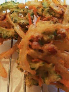 ゴーヤと納豆のかき揚げ-レシピのメイン写真