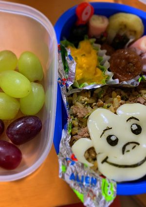 簡単おさるのジョージキャラ弁-レシピのメイン写真
