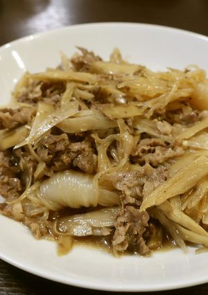 牛小間としらたきとゴボウのさっと煮-レシピのメイン写真