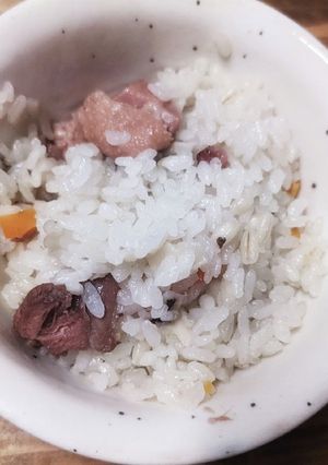 焼き鳥缶☆柚子こしょう風味炊き込みご飯-レシピのメイン写真