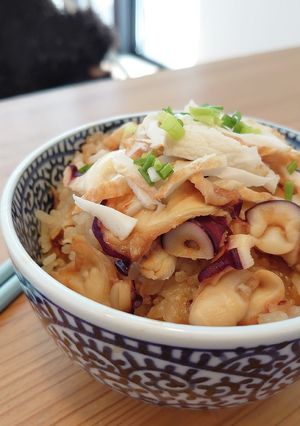 鯛めし/漬けタコ/ちくわ/ネギ/丼-レシピのメイン写真