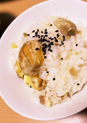 蒸し栗で栗ご飯-レシピのメイン写真