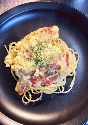 牛乳でカルボナーラ-レシピのメイン写真