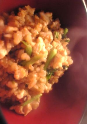 山芋と豆腐となばなの玄米炒飯-レシピのメイン写真