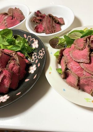 湯煎ローストビーフとマッシュポテト-レシピのメイン写真