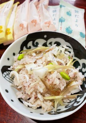 旨みたっぷり☆笹だよりと枝豆ごはん-レシピのメイン写真