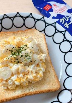 レンジで簡単！チーかまたまトースト-レシピのメイン写真