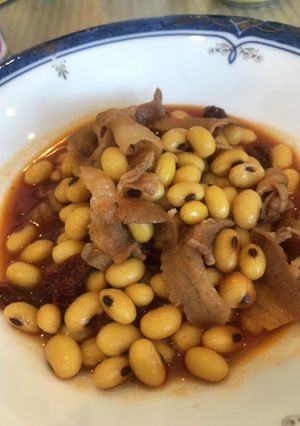 大豆　豚バラ肉　ケチャップ煮-レシピのメイン写真