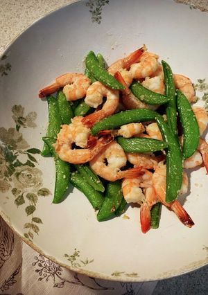 減量飯 海老とスナップエンドウ-レシピのメイン写真