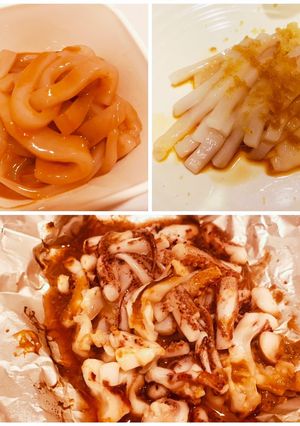 1匹のイカで塩辛とホイル焼きと刺身-レシピのメイン写真