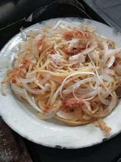 鶏胸肉と新玉ねぎの和風パスタ-レシピのメイン写真