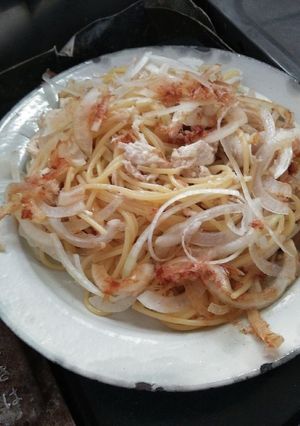 鶏胸肉と新玉ねぎの和風パスタ-レシピのメイン写真