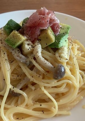 ソースは混ぜるだけ！簡単濃厚カルボナーラ-レシピのメイン写真