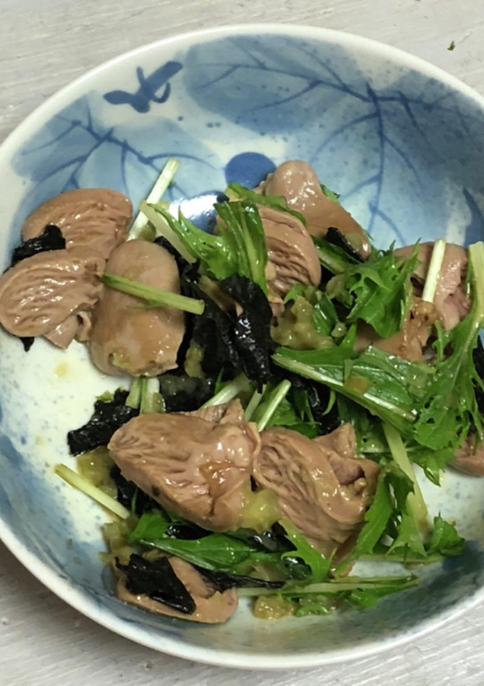 ハツと水菜のわさび和え-レシピのメイン写真