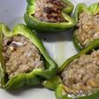 大人向けのピーマンの肉詰め
